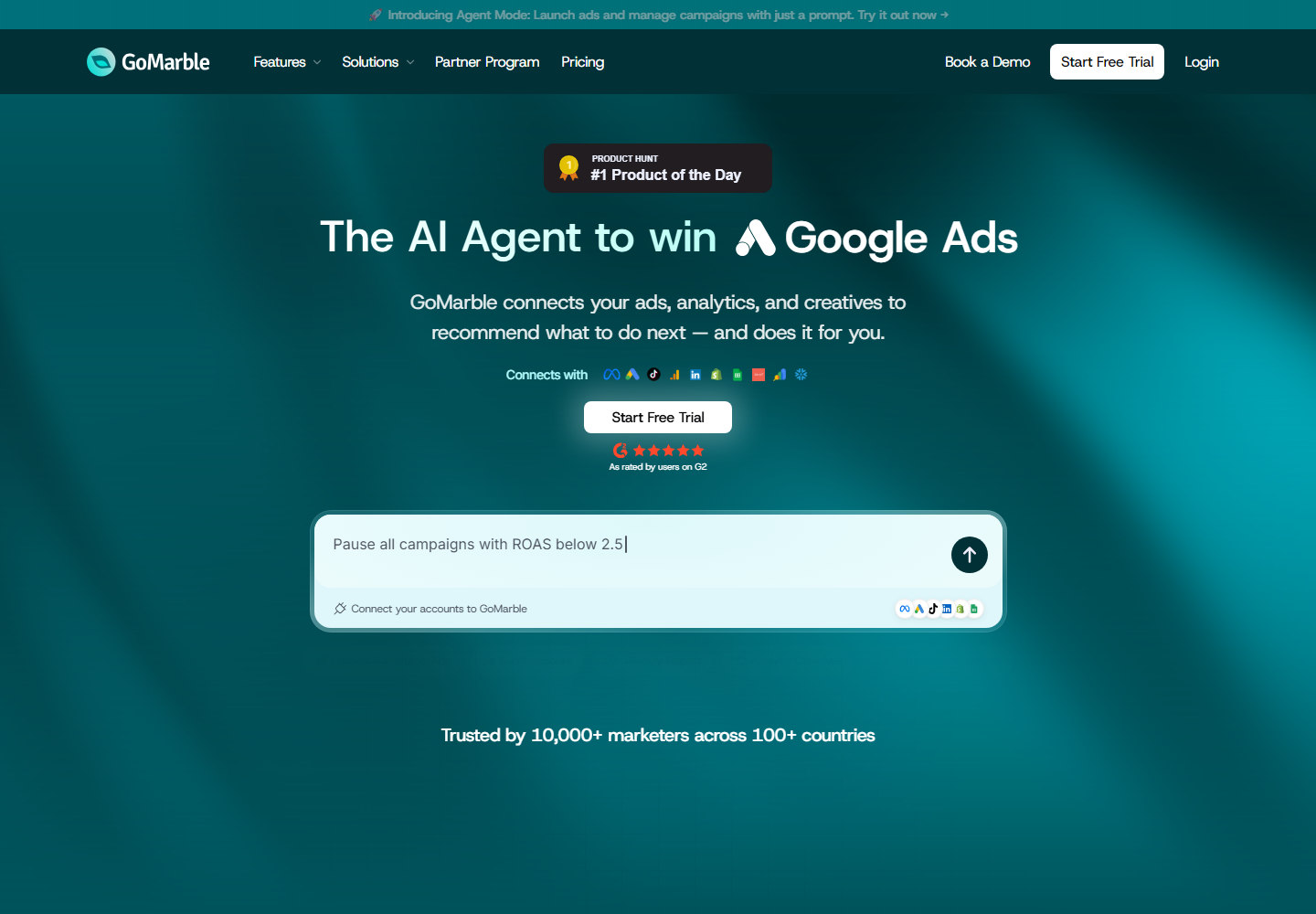 GoMarble AI homepage