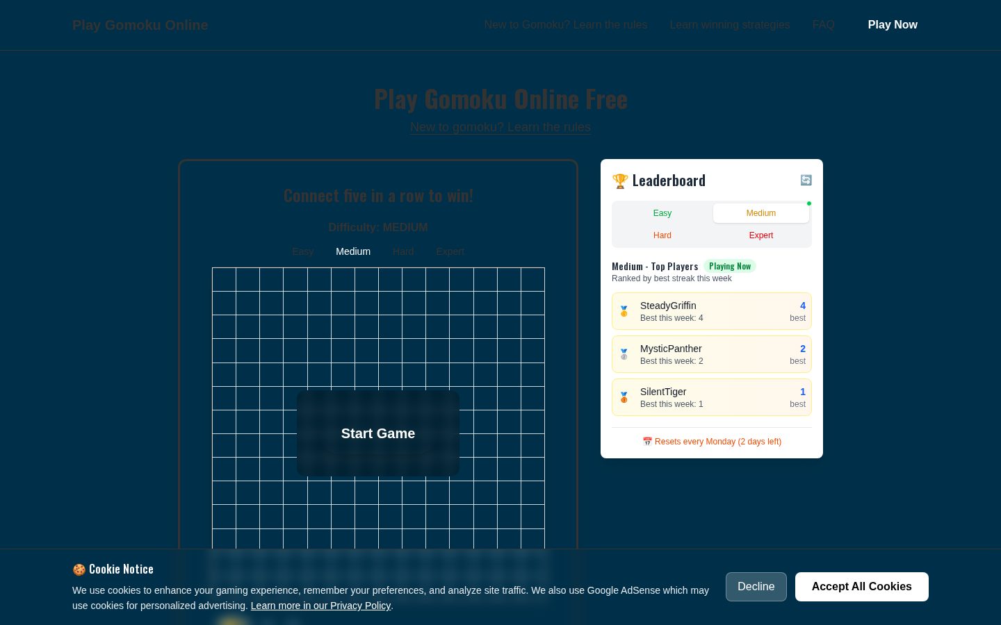 Gomoku Homepage