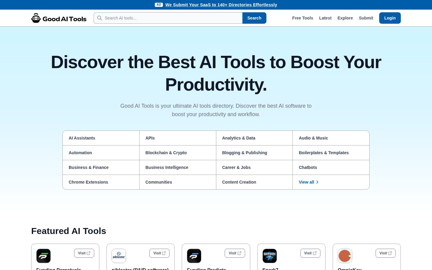 Good AI Tools Homepage