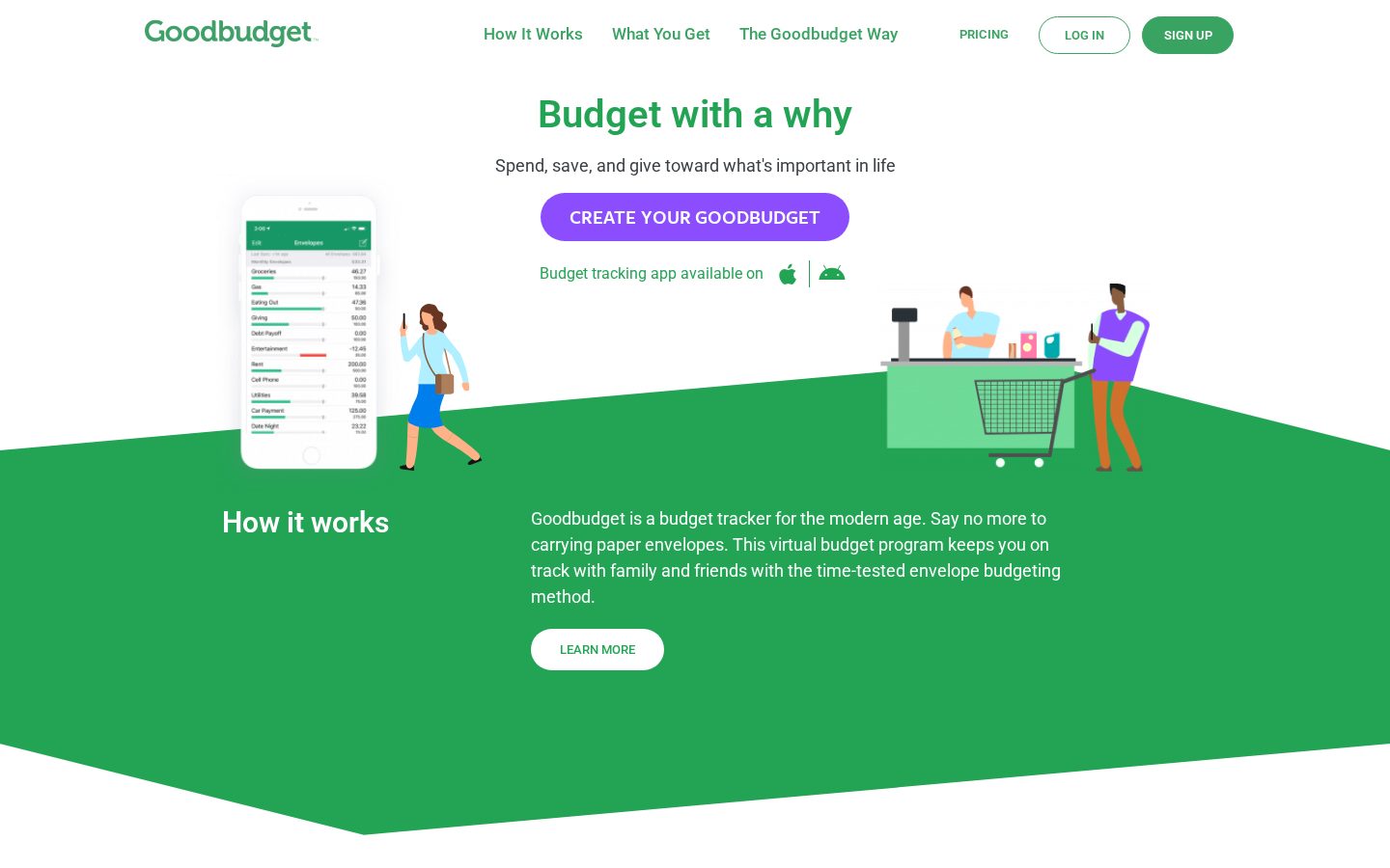 Goodbudget Homepage