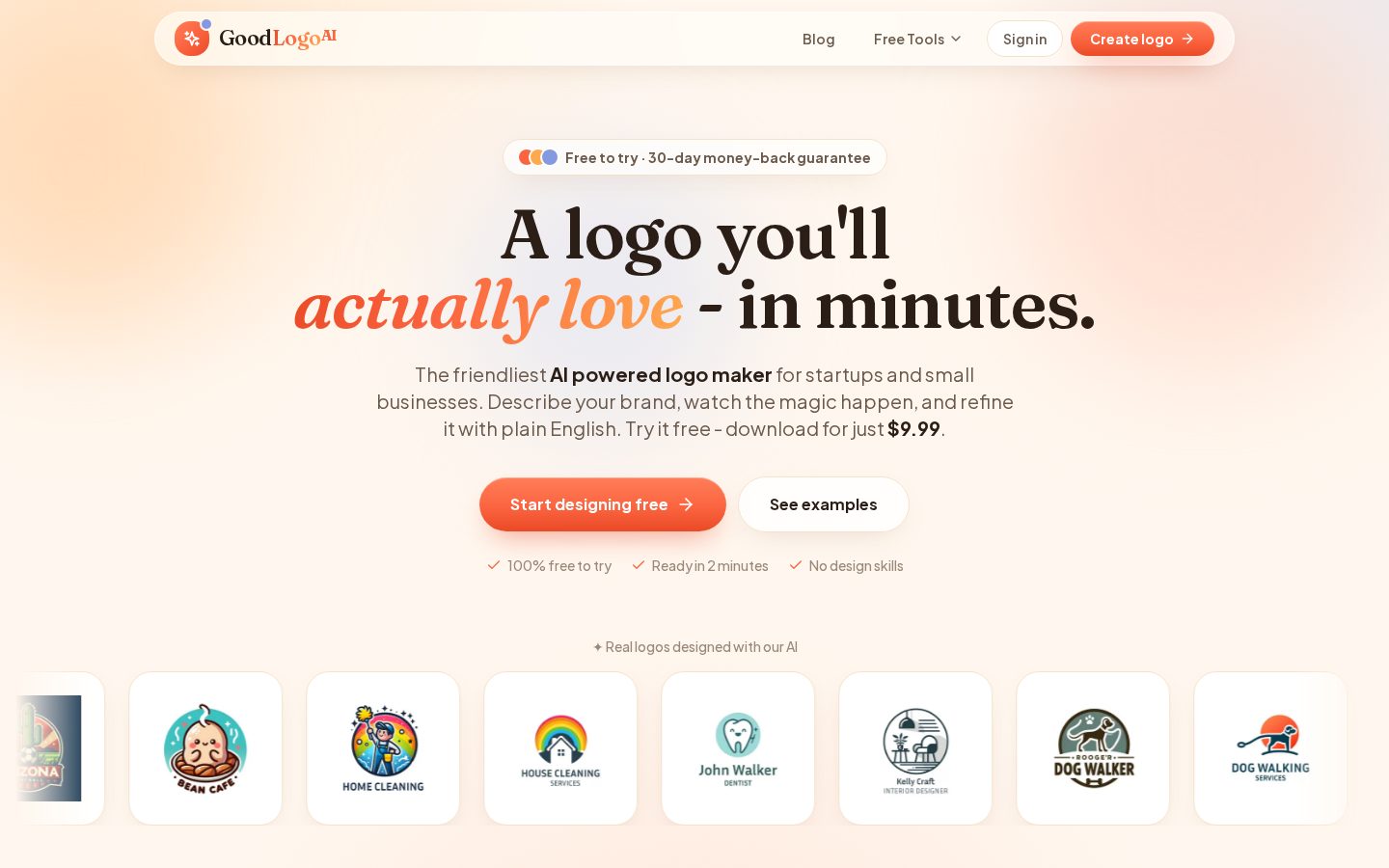 GoodLogoAI Homepage