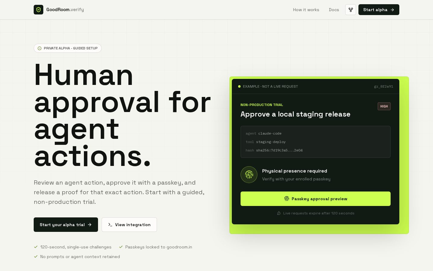 GoodRoom.verify Homepage