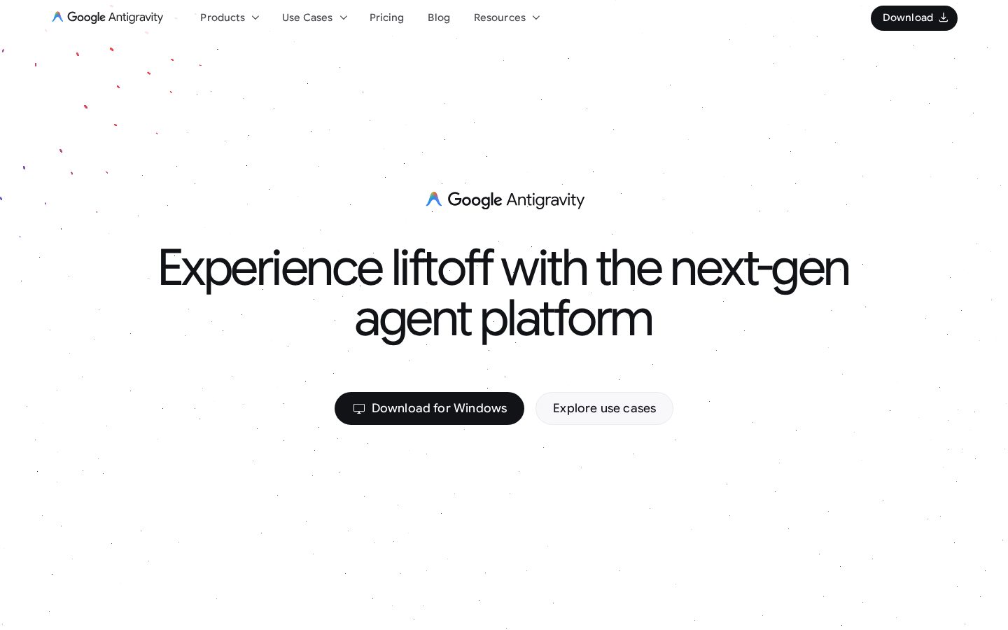Google Antigravity CLI Homepage