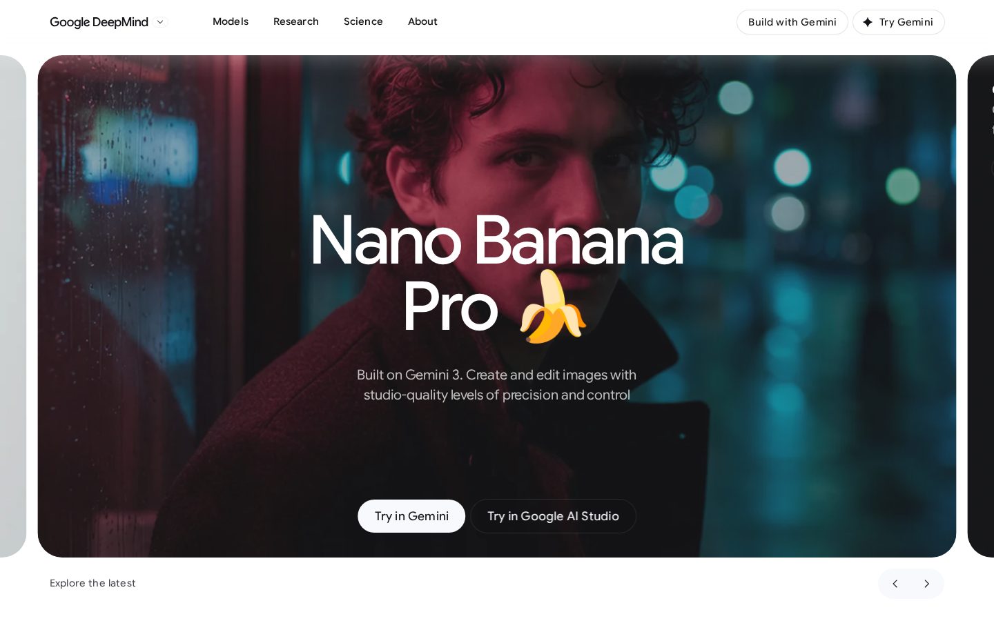 Google Nano Banana Pro Homepage