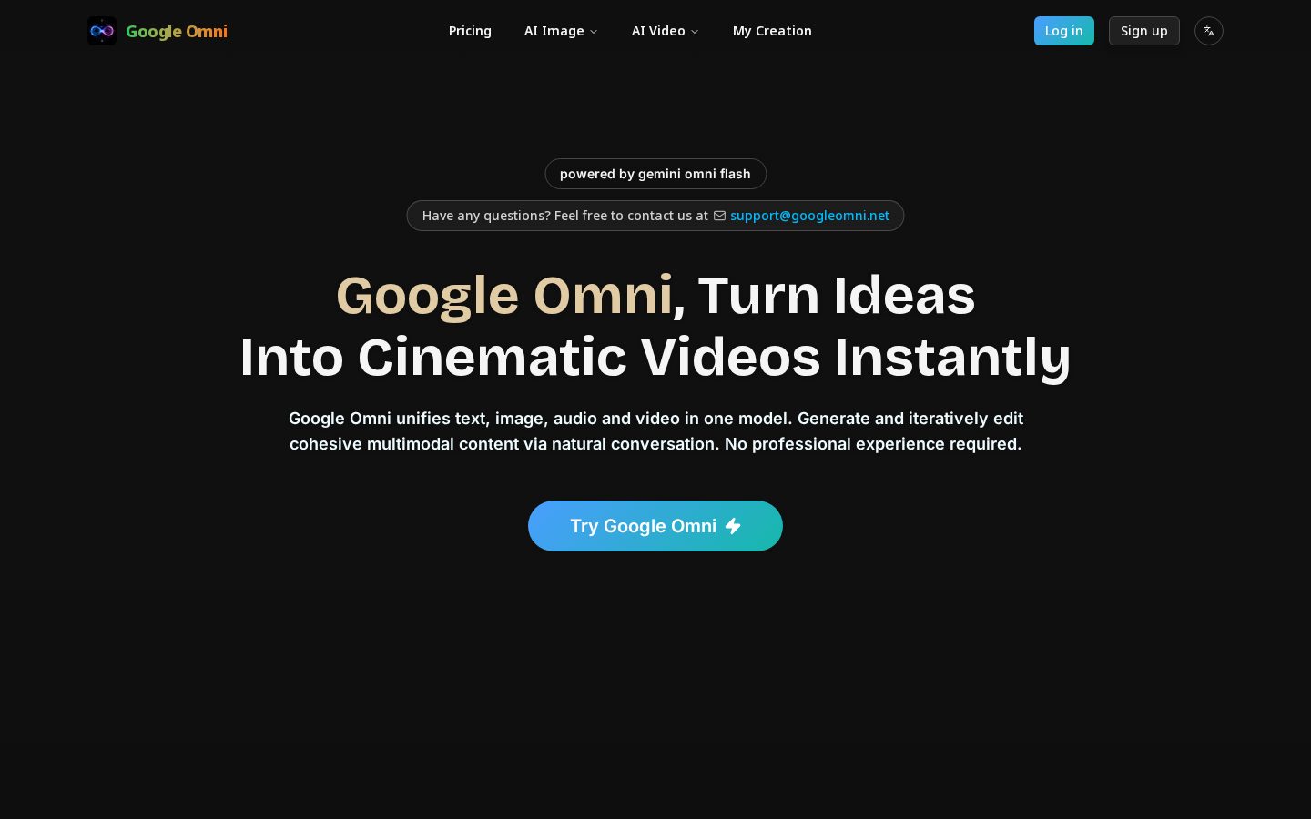 Google Omni Homepage