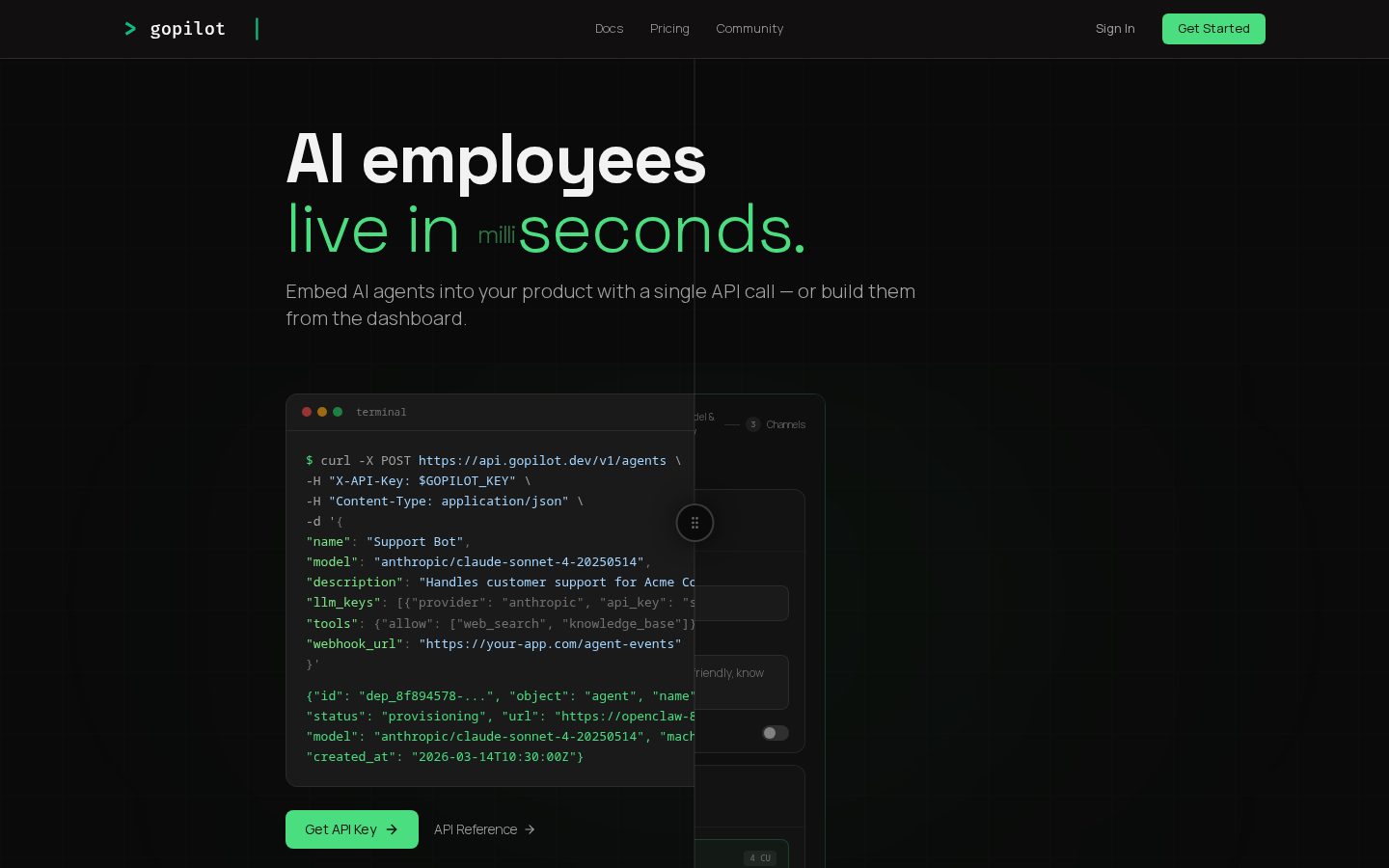 GoPilot.dev Homepage