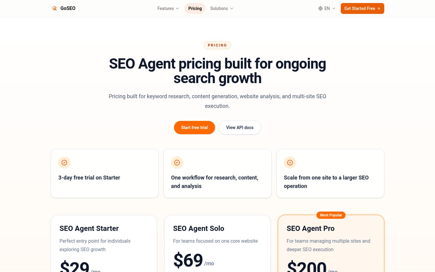 GoSEO Pricing
