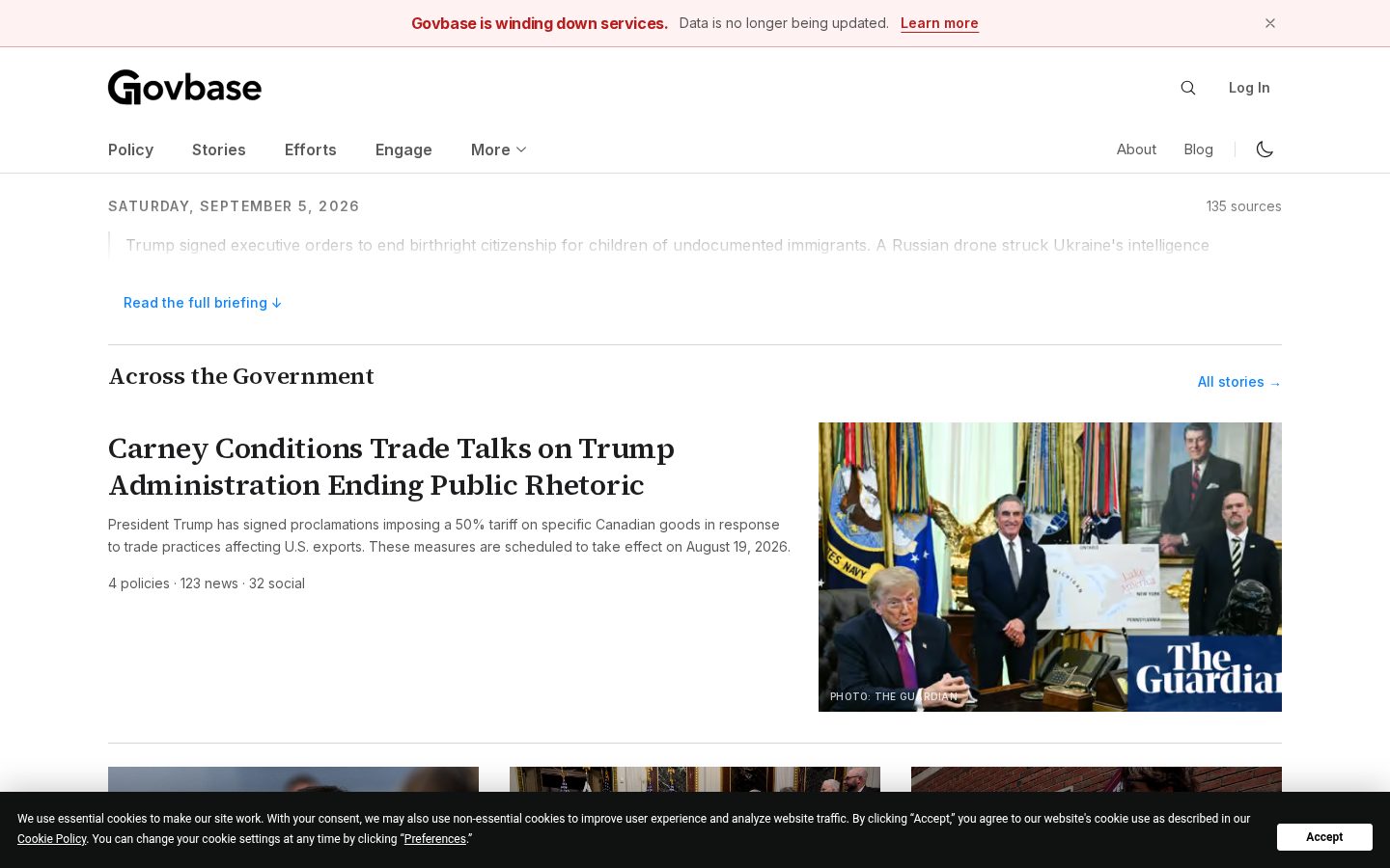 Govbase Homepage