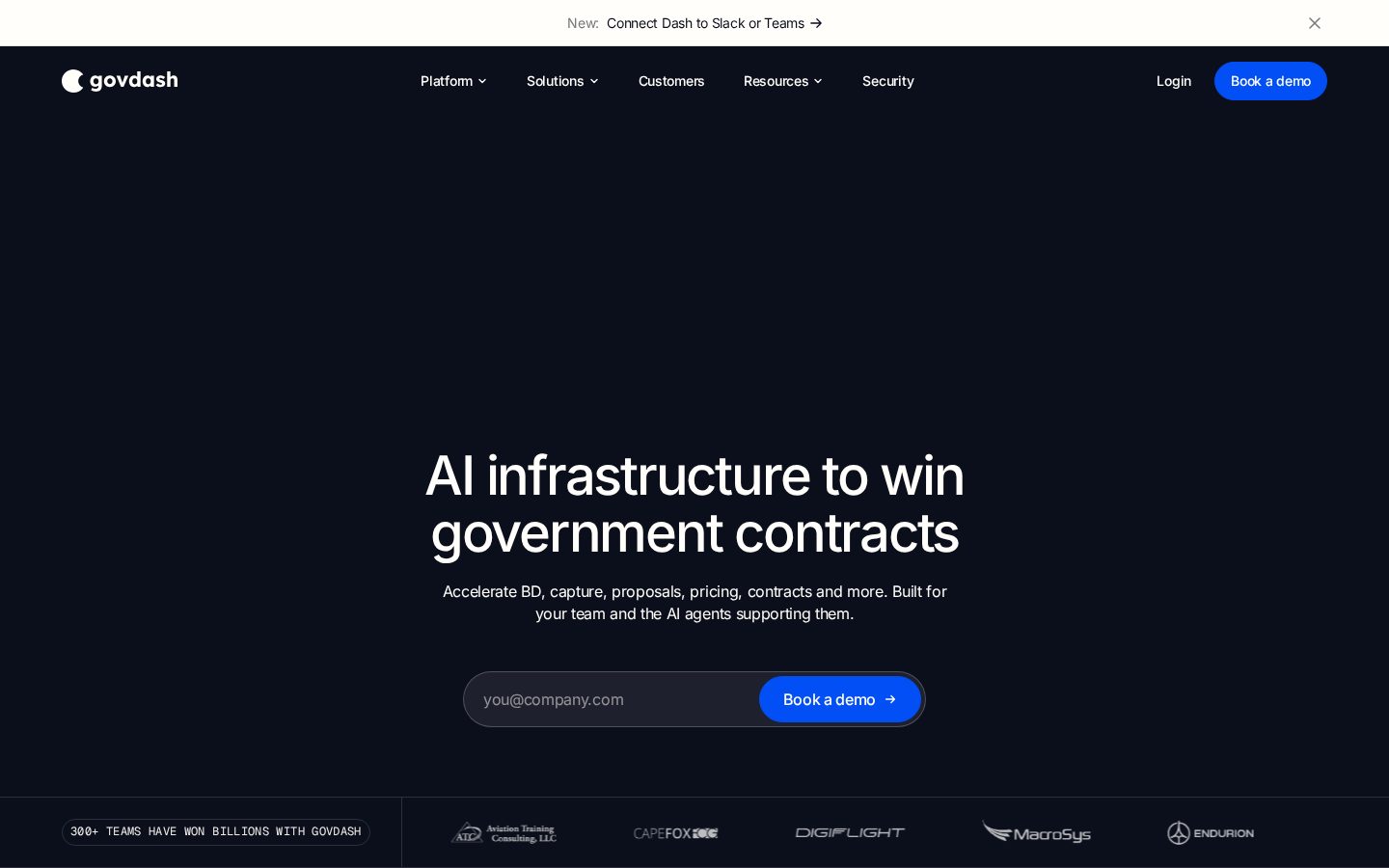 GovDash Homepage