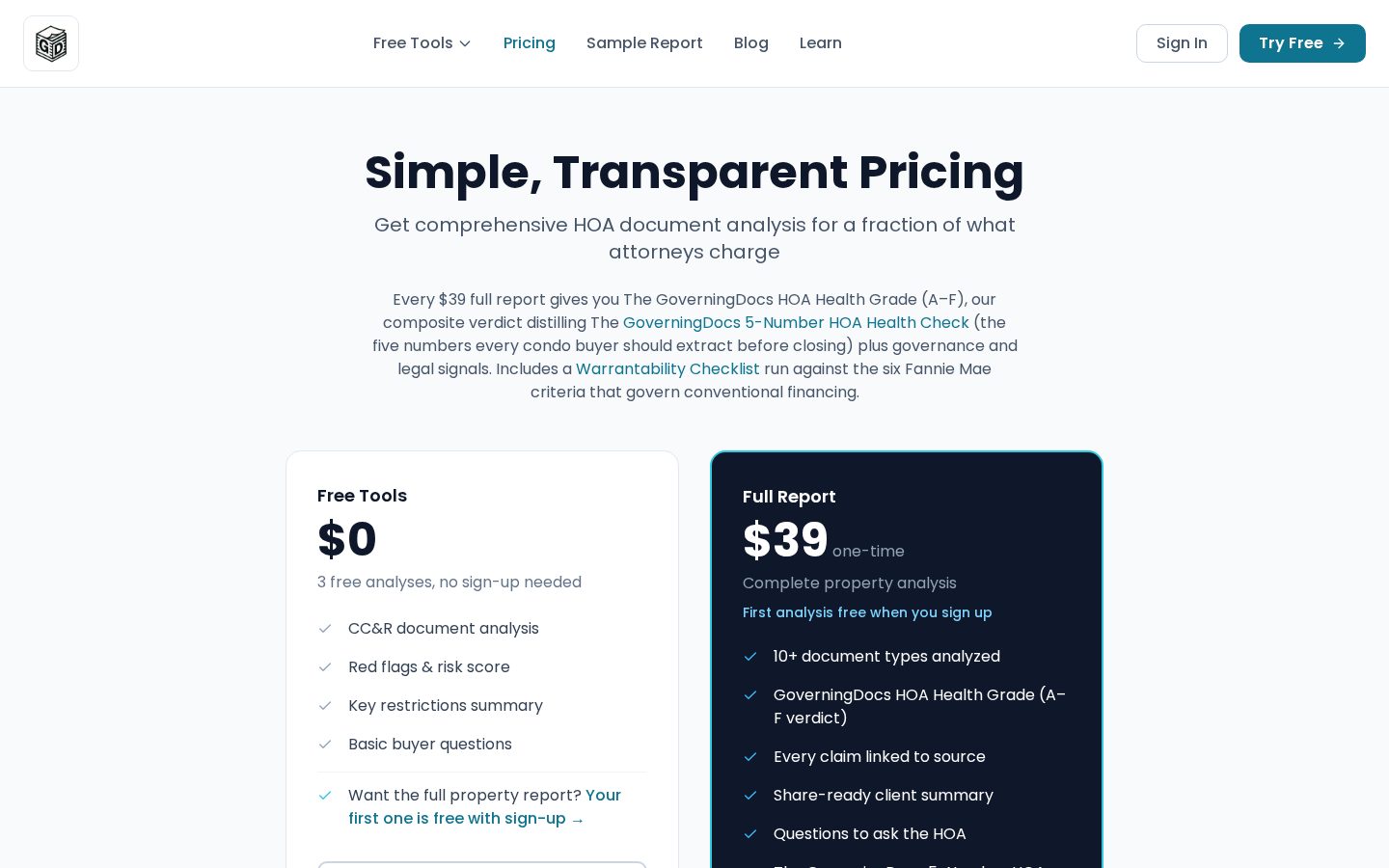 GoverningDocs Pricing