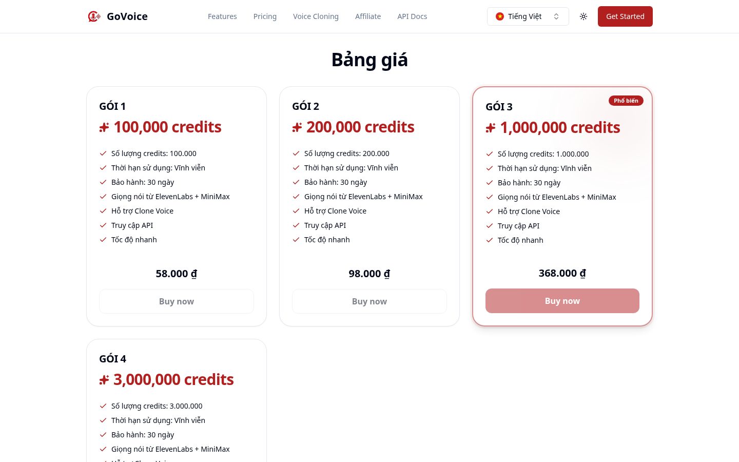 GoVoice Pricing