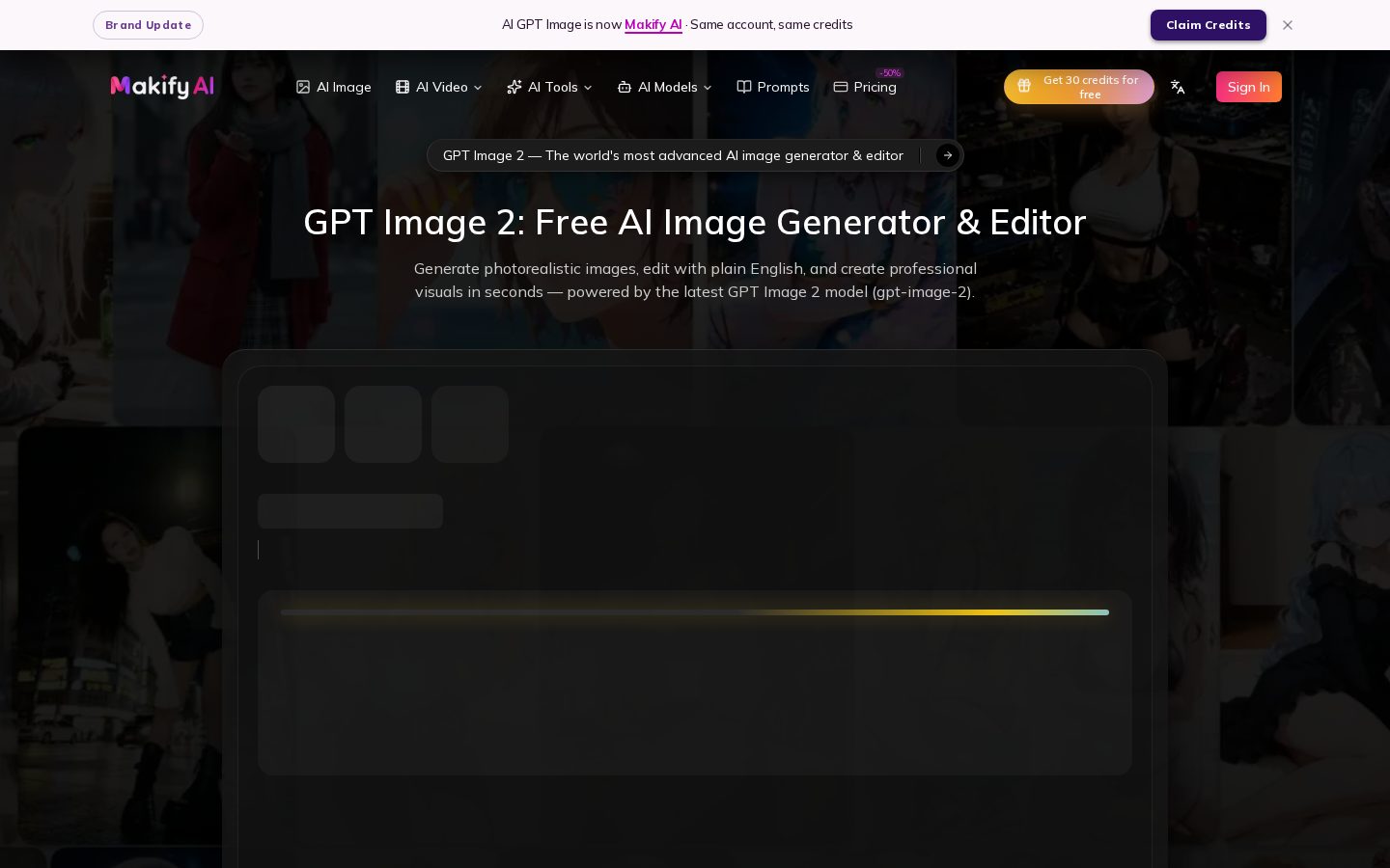 GPT Image 2 AI Image Generator Homepage