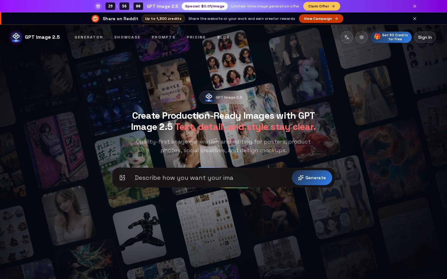 GPT Image 2 API Homepage