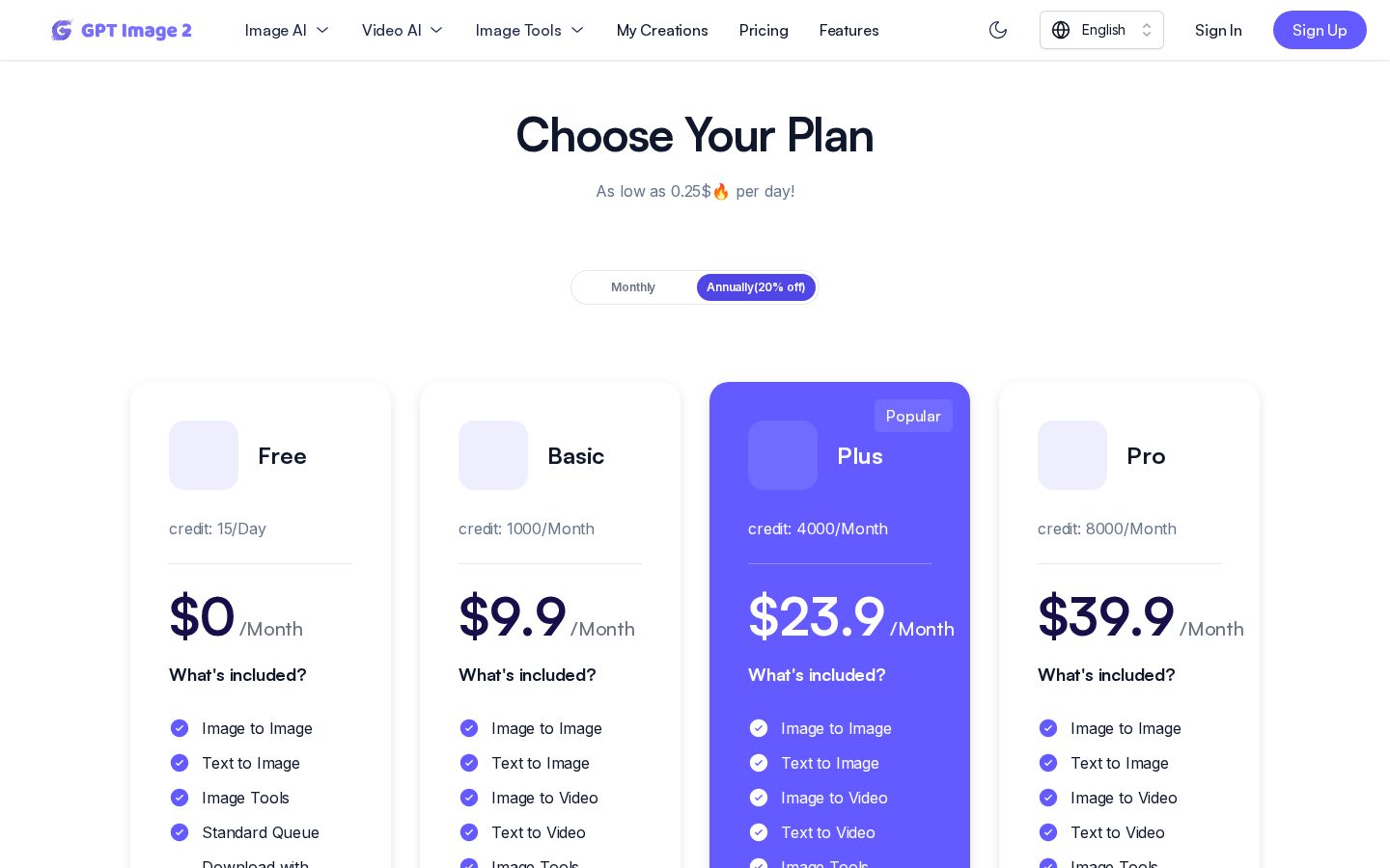 GPT Image 2 APP Pricing