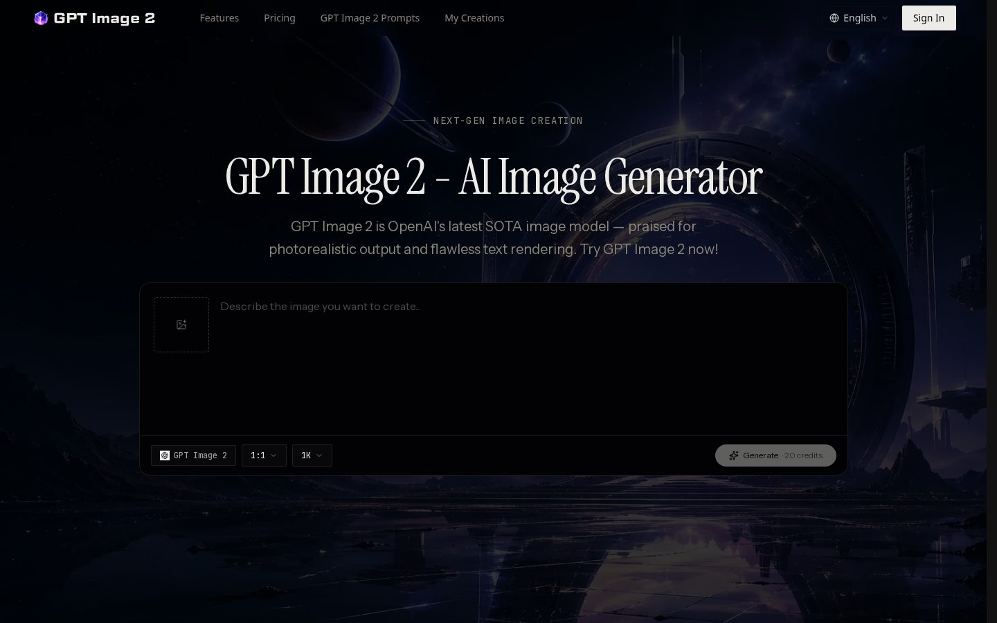 GPT Image Maker Homepage