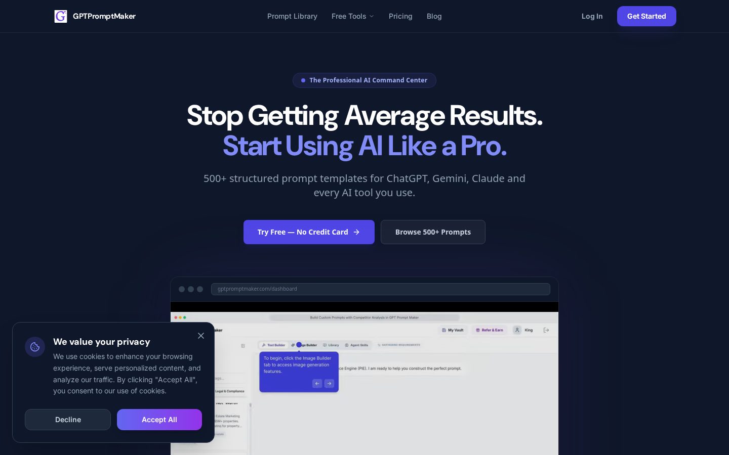 Gpt Prompt Maker Homepage