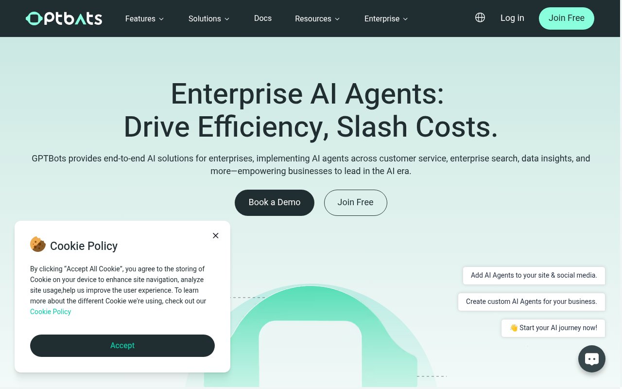GPTBots.ai homepage