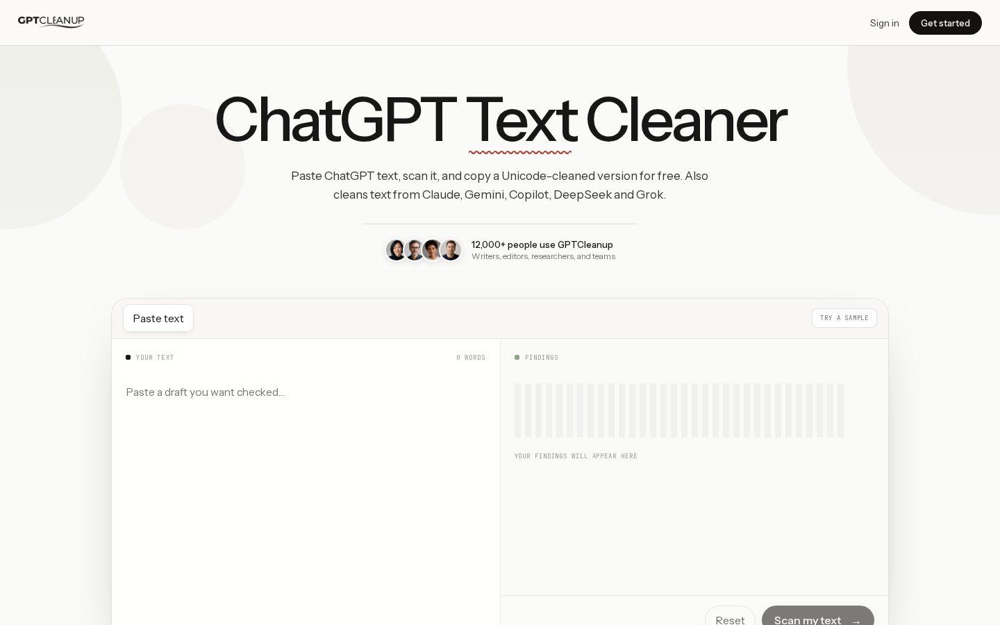 GPTCLEANUP Homepage