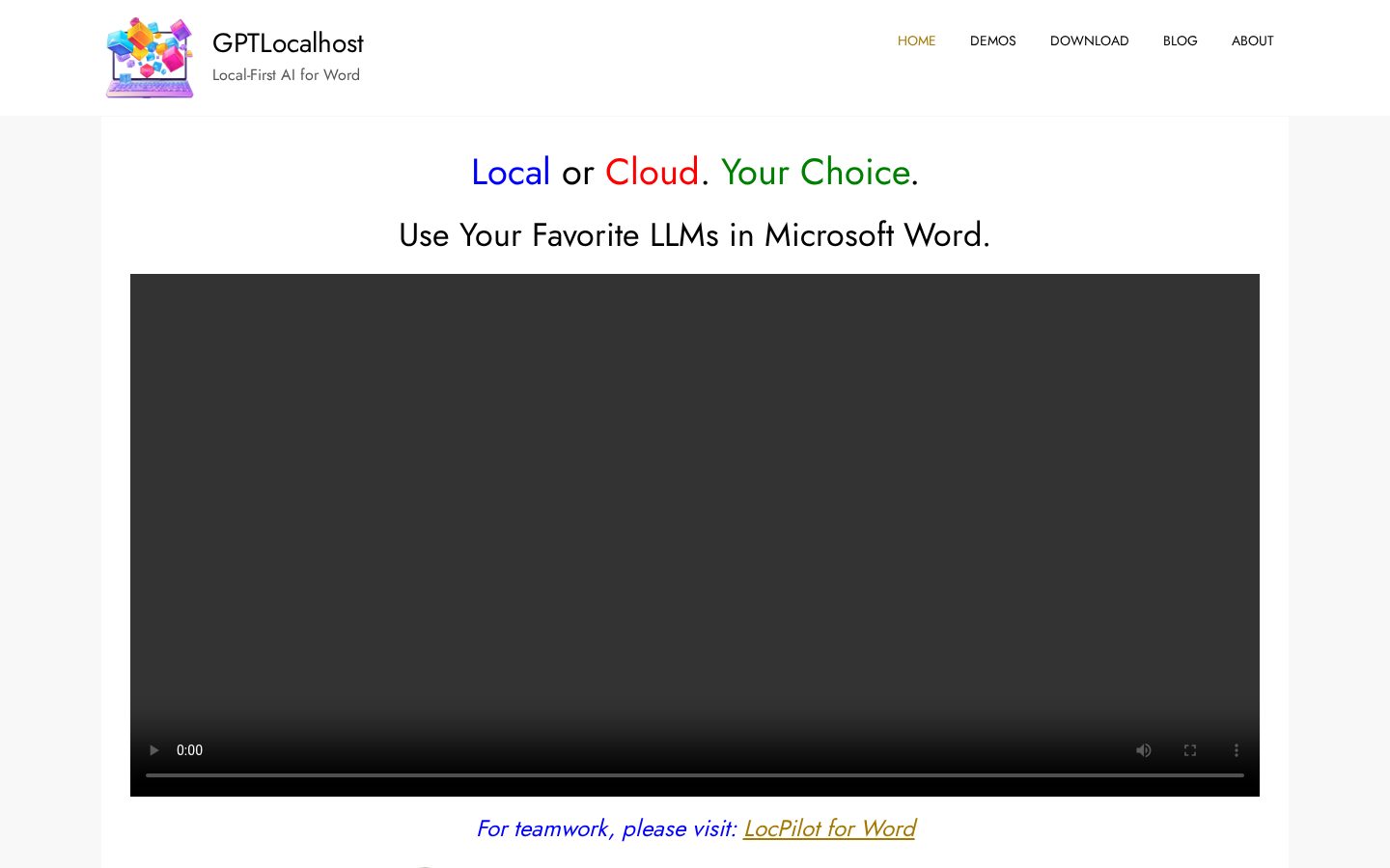 GPTLocalhost Homepage