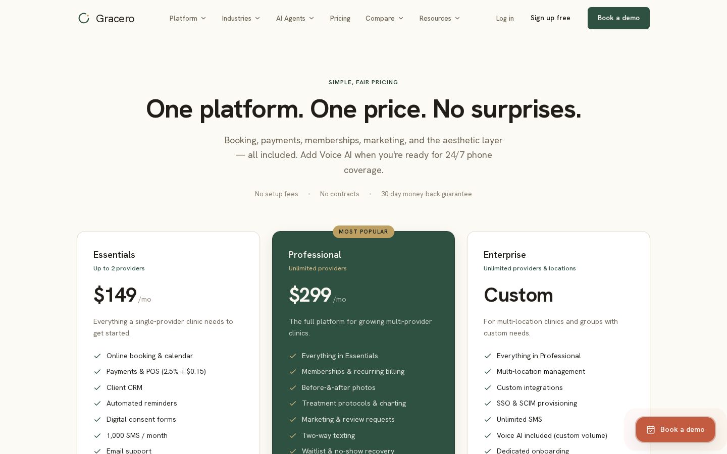 Gracero Pricing