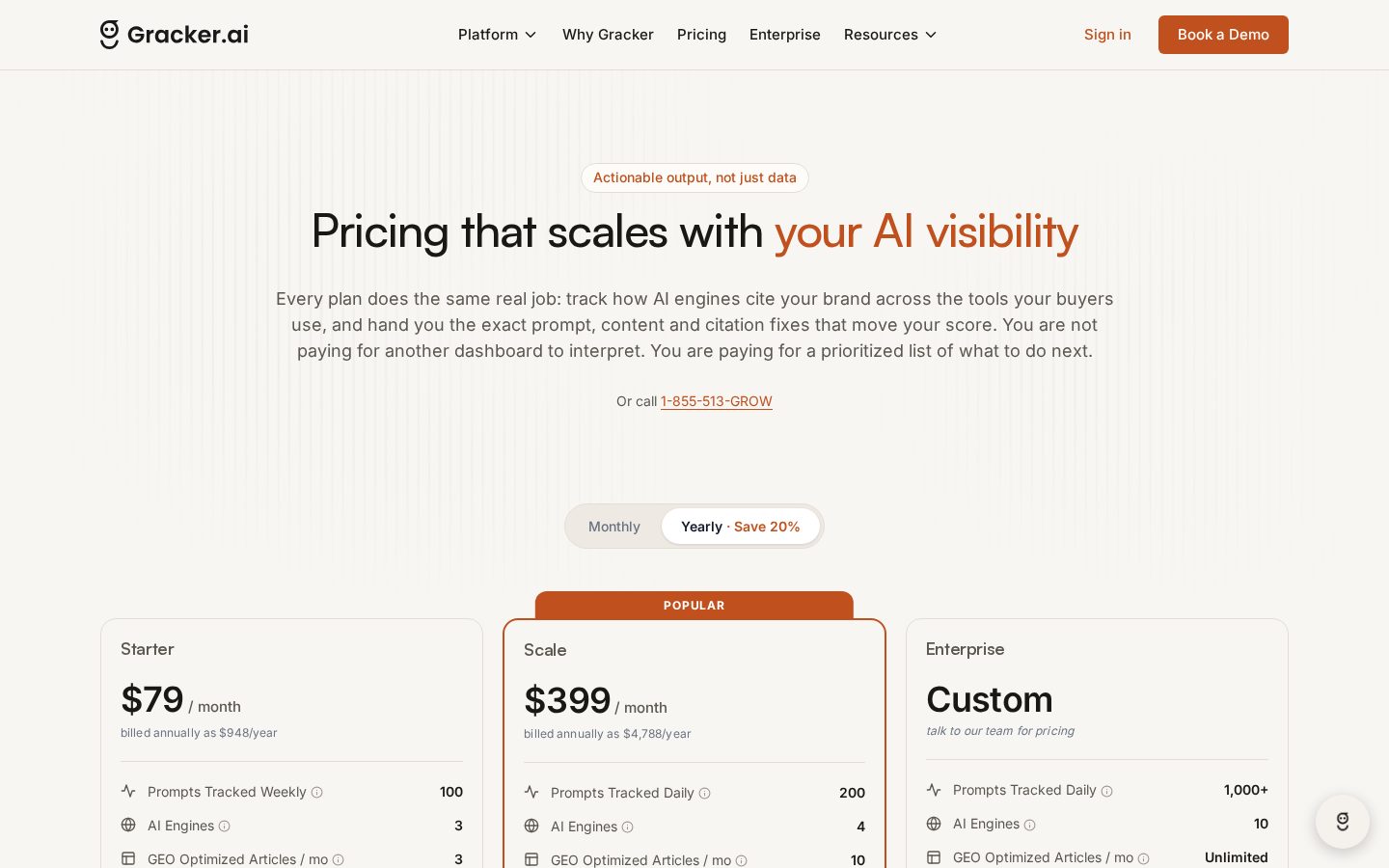 GrackerAI Pricing