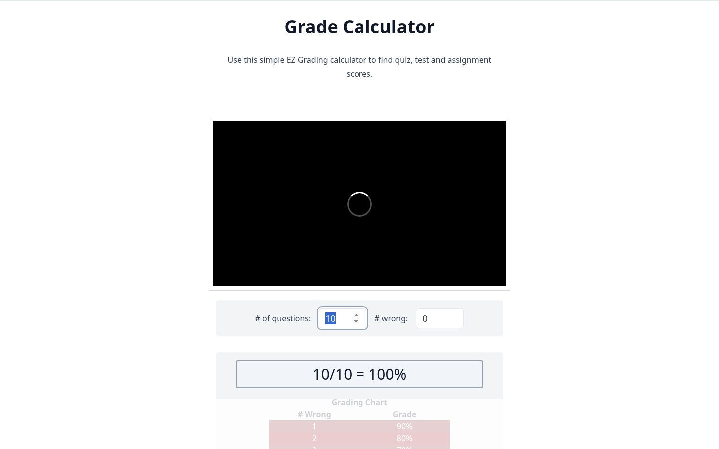 Grade Calculator Homepage