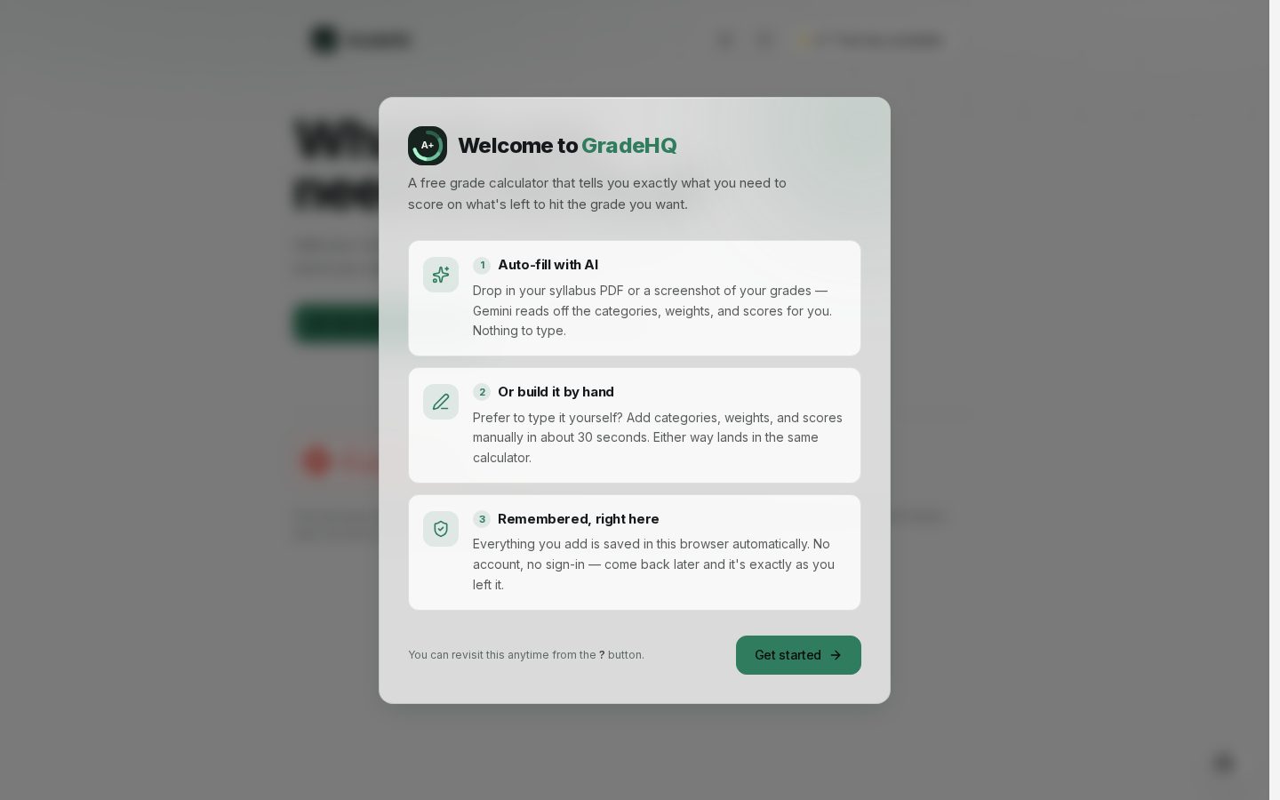 GradeHQ Homepage