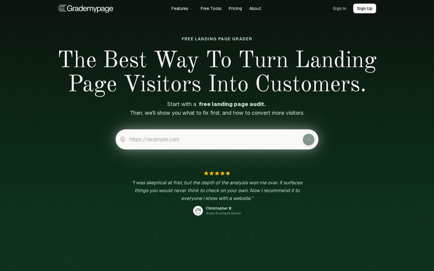 Grademypage Homepage