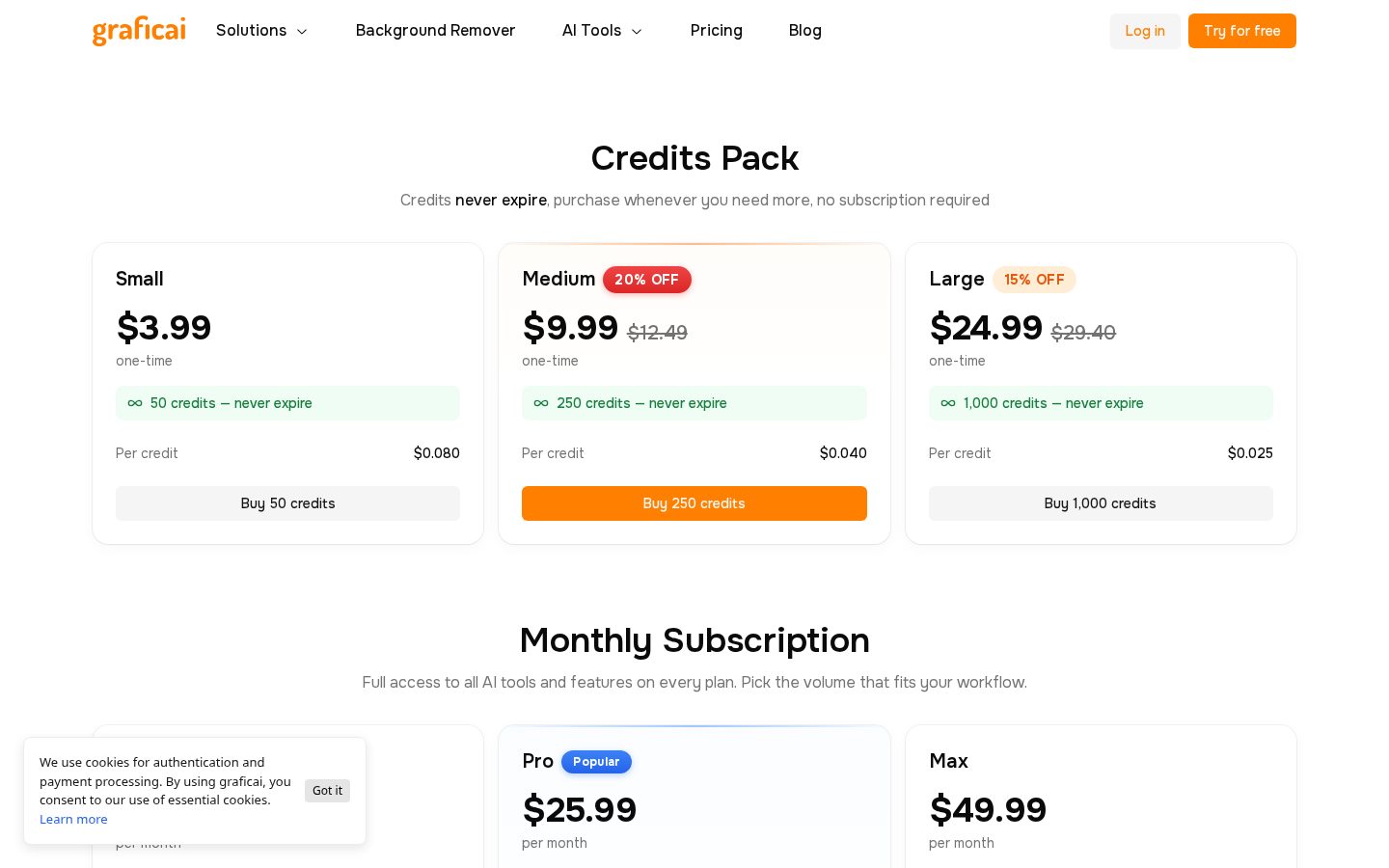 graficai Pricing