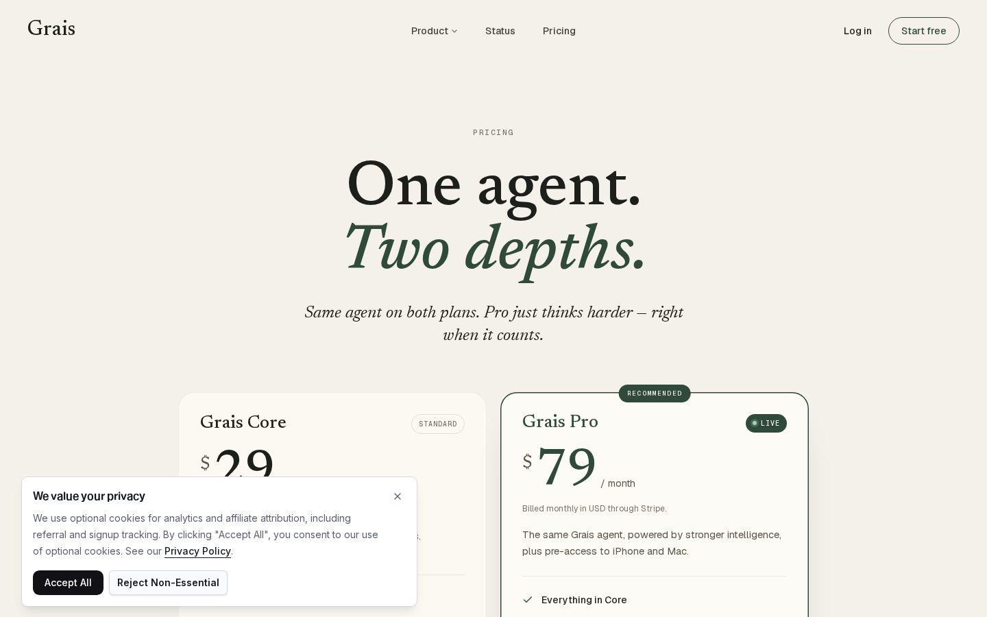 Grais Pricing