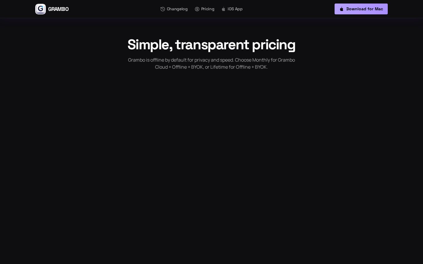 Grambo Pricing
