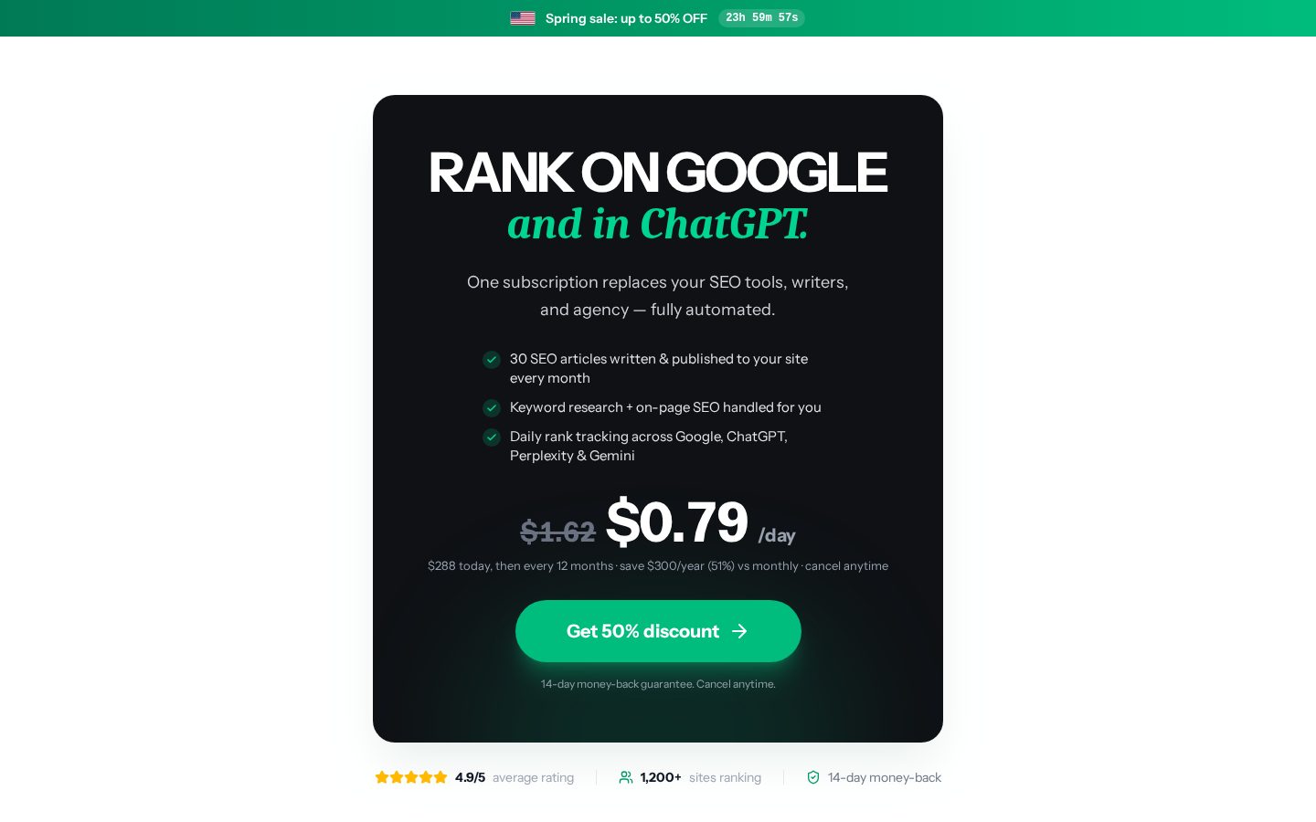GrandRanker Pricing