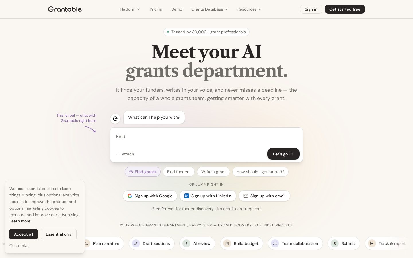 Grantable Homepage