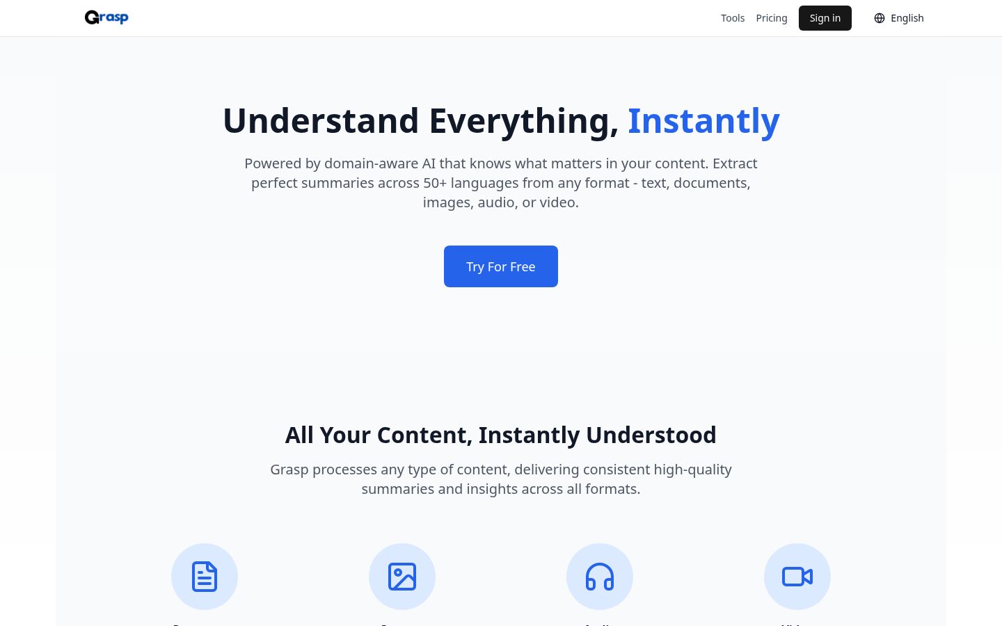 Grasp.info Homepage