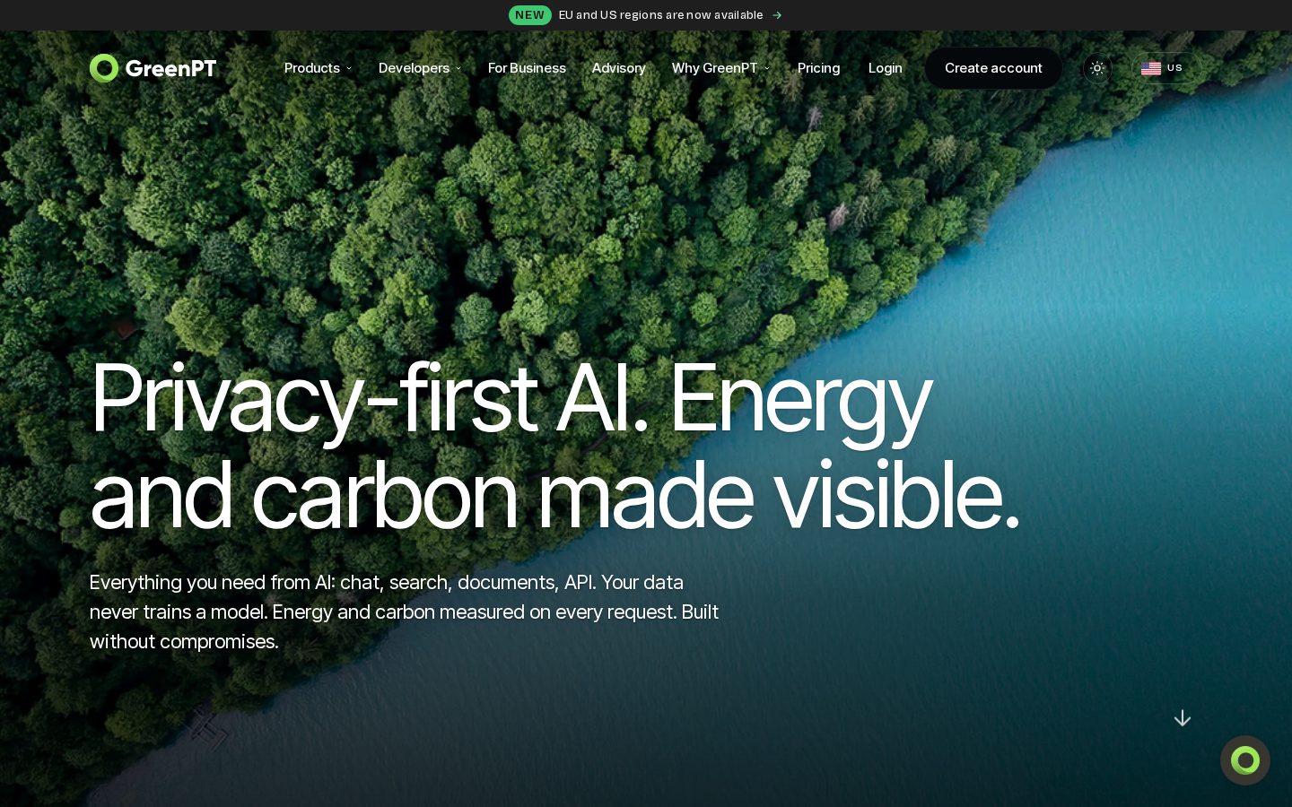 GreenPT Homepage