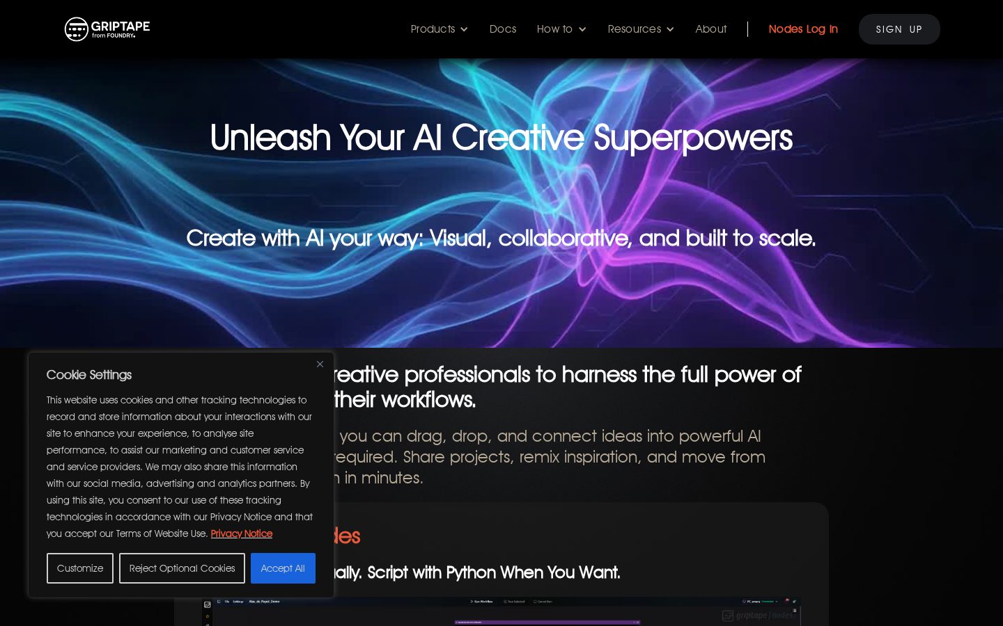 Griptape AI Homepage