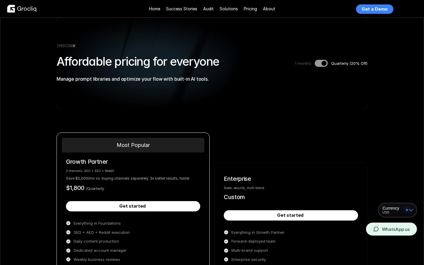 Grocliq Pricing
