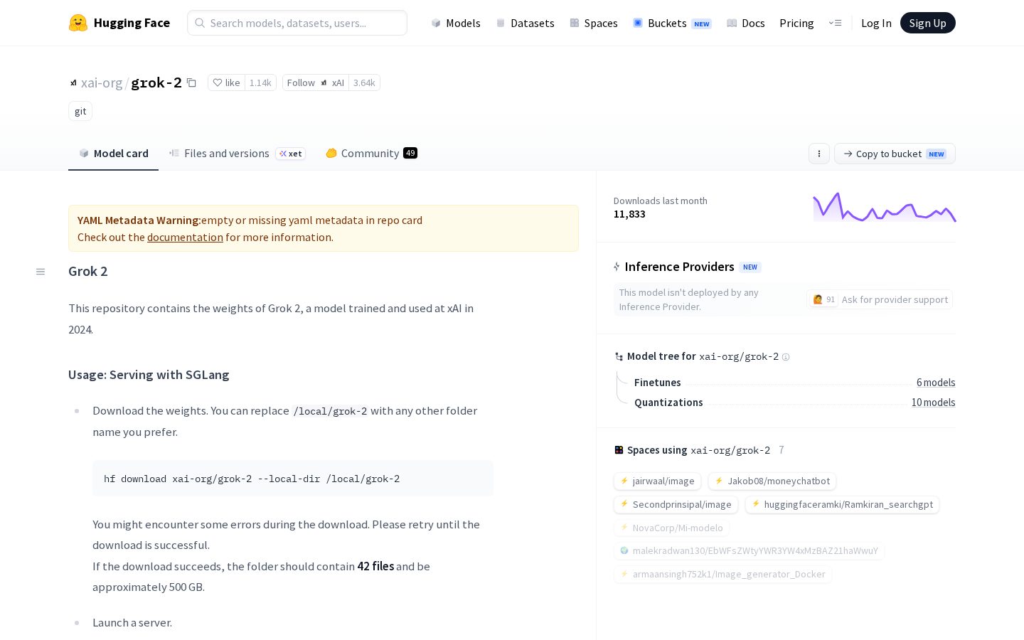 Grok 2.5 (OSS Ver.) Homepage