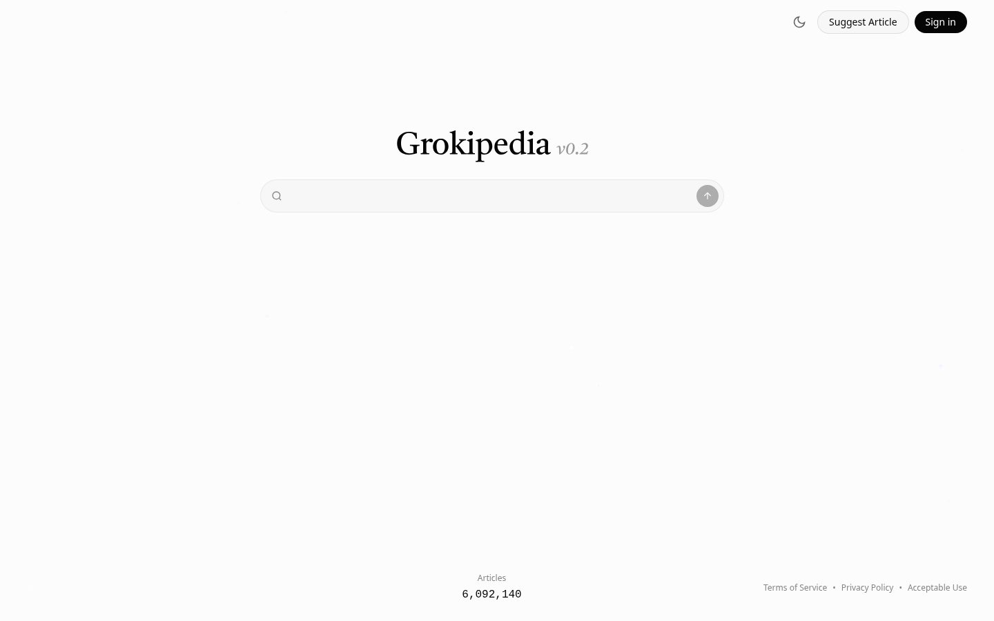 Grokipedia Homepage