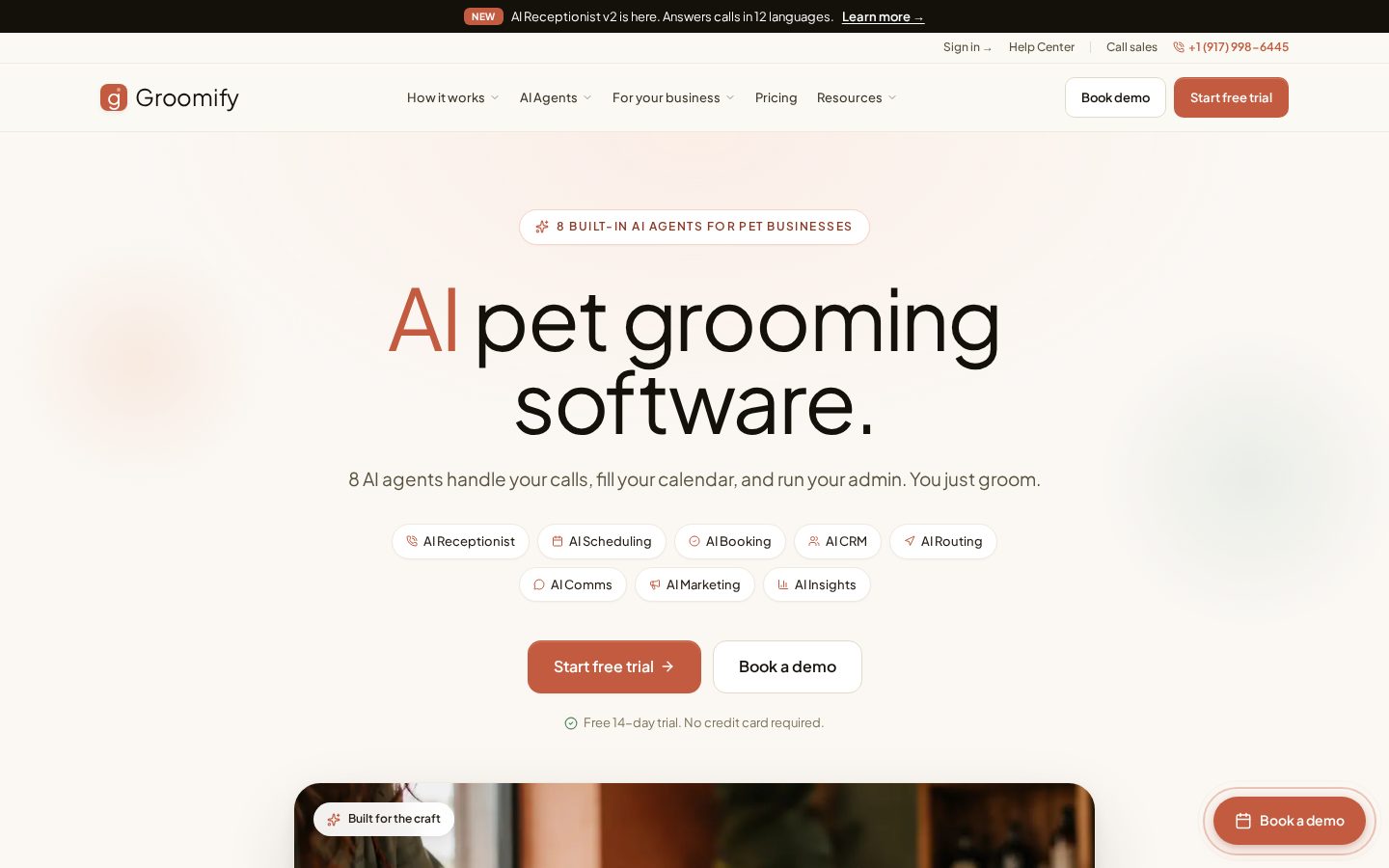 Groomify Homepage