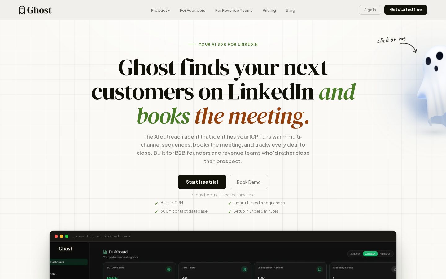 Grow with Ghost Homepage