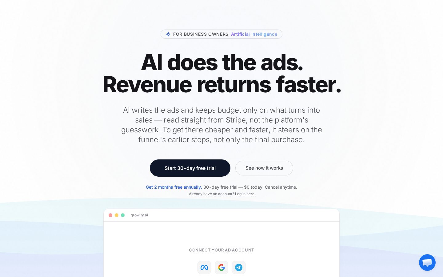 growity.ai Homepage