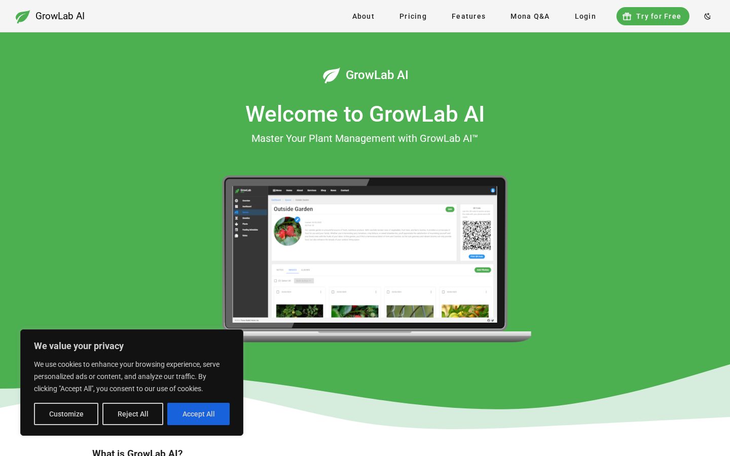GrowLab Homepage