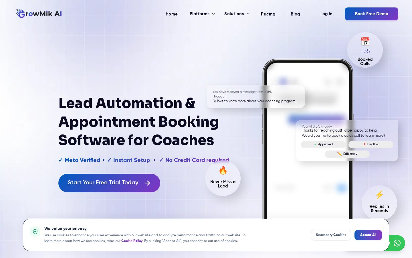 Growmik AI Homepage