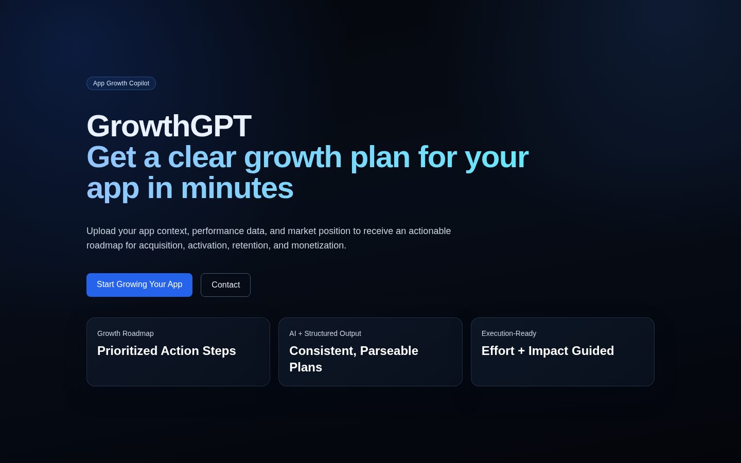 GrowthGPT Homepage