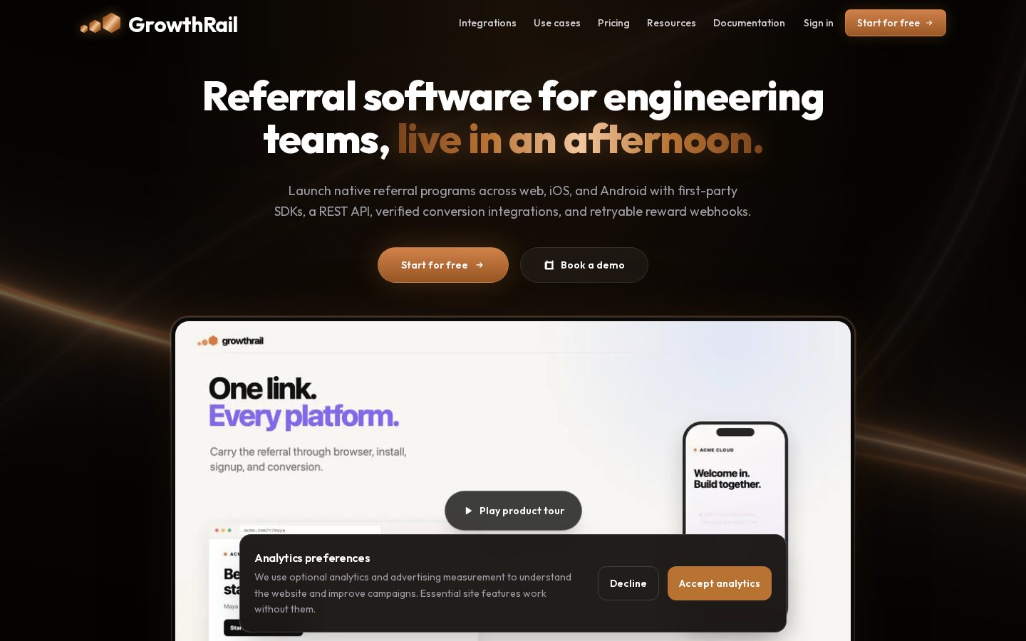 growthrail.dev Homepage
