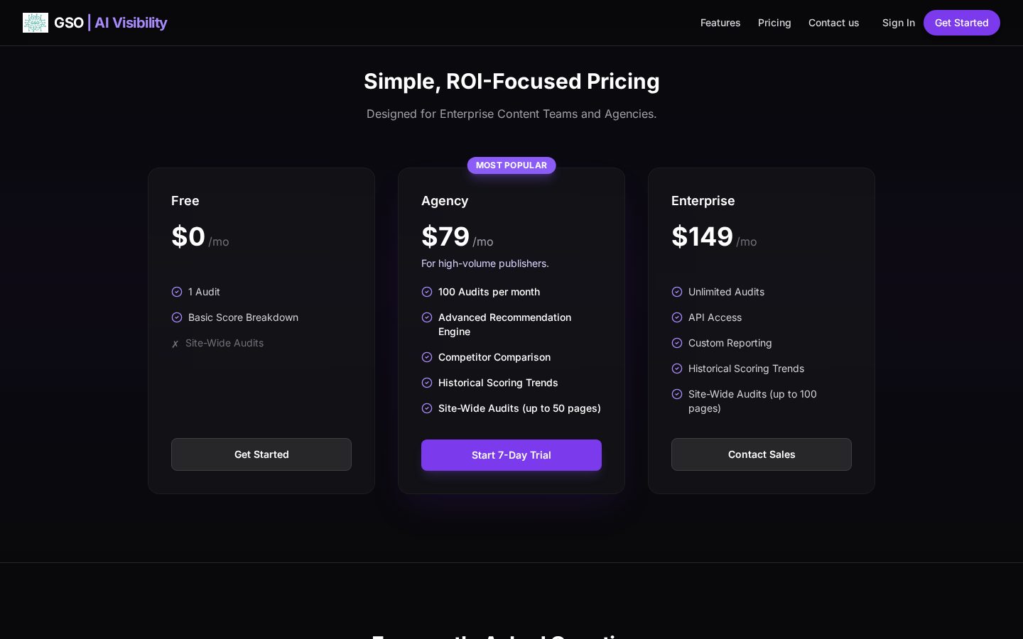 gso agent Pricing