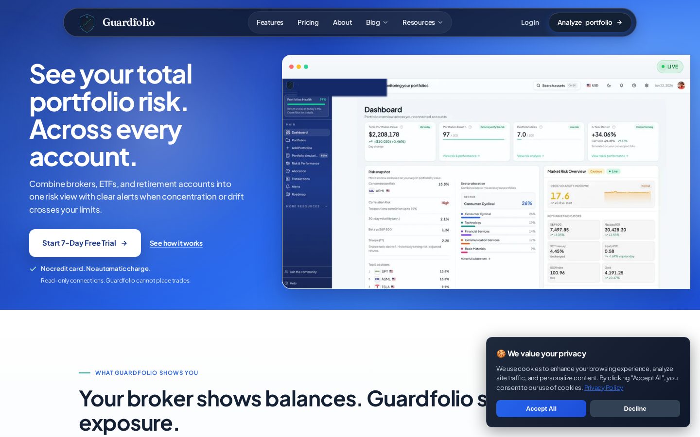 Guardfolio Homepage
