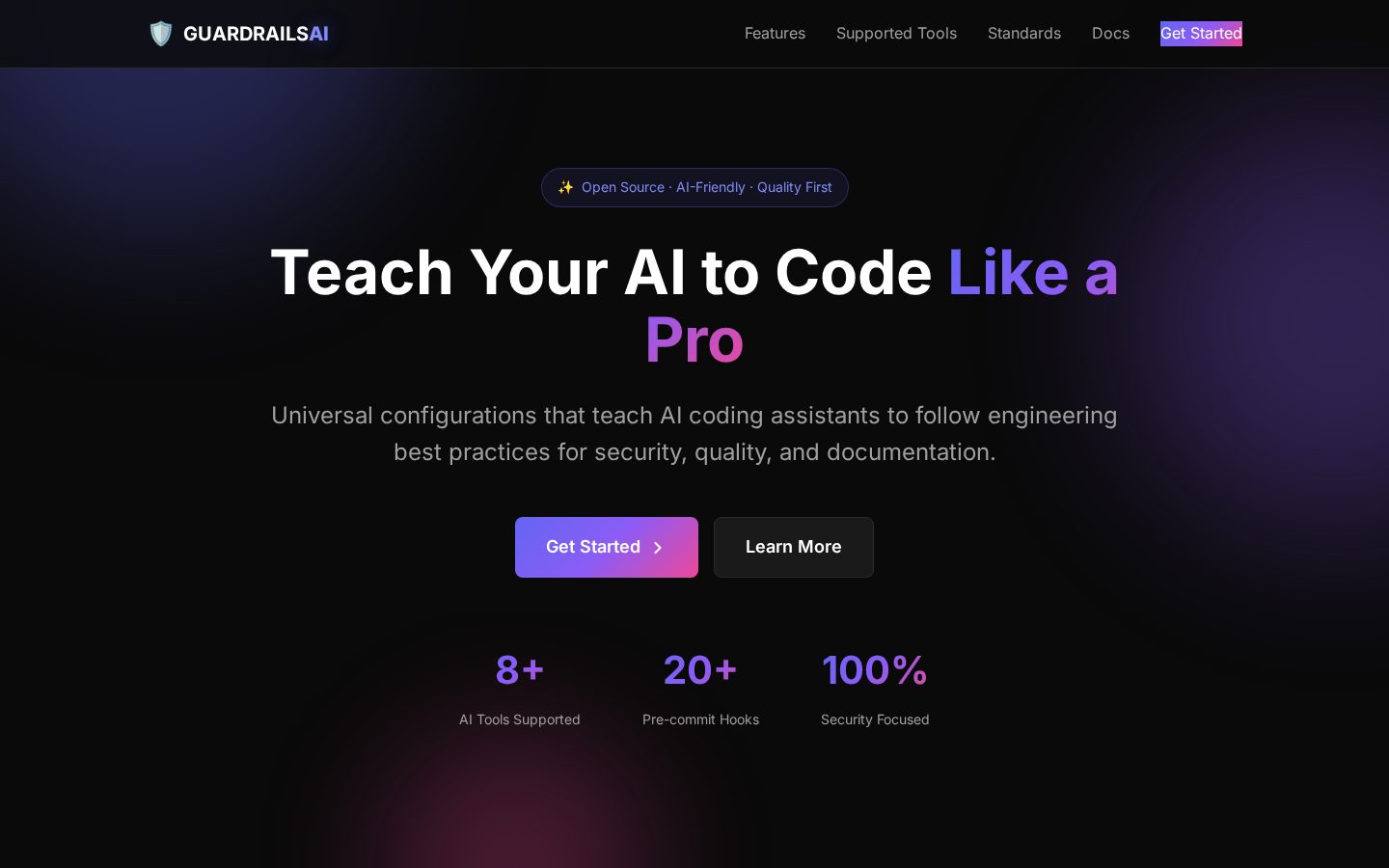 Guardrails AI Homepage