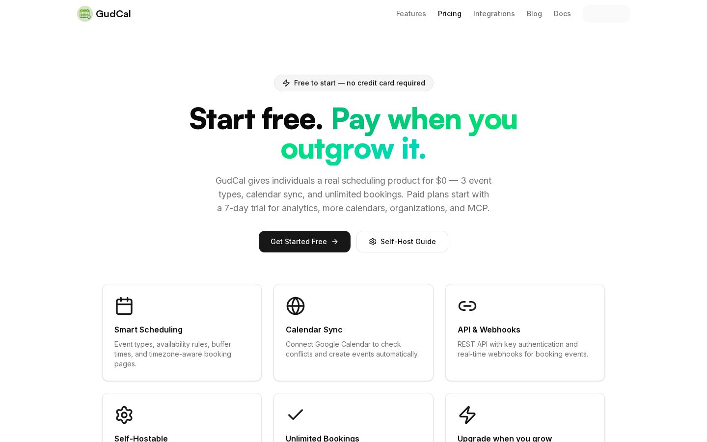 GudCal Pricing
